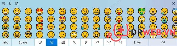 Chèn emoji Facebook từ bàn phím ảo máy tính