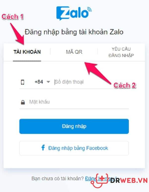 cách đăng nhập Zalo trên web