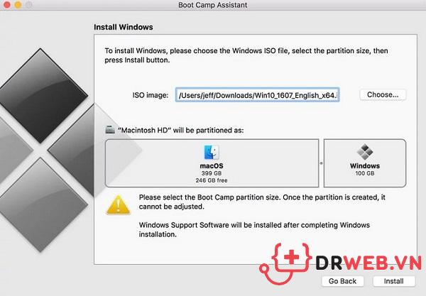hỗ trợ người dùng cài Windows tự động cho Macbook
