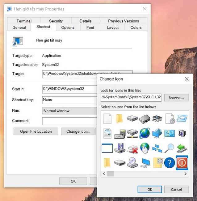 Người dùng có thể thay đổi icon shortcut trên màn hình desktop 