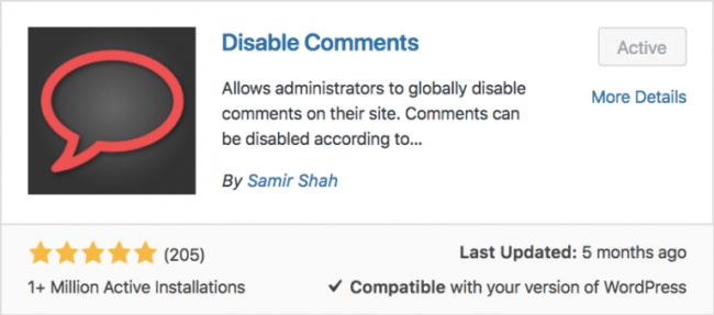 Disable Comments